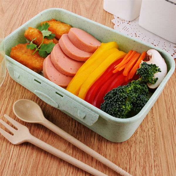 800ml Airtight Leakproof Wheat Straw Fiber Lunchbox