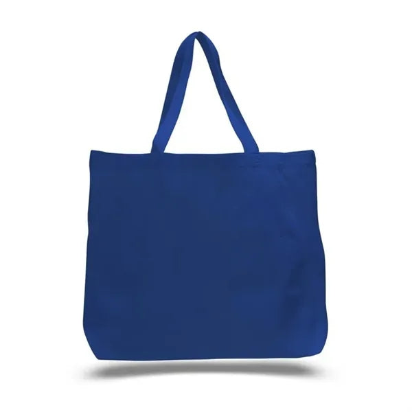 12 OZ Cotton Canvas Jumbo Zipper Tote Bag(20" x 15")