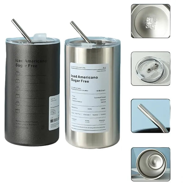 20Oz Stainless Steel Insulated Tumbler With Straw Lid