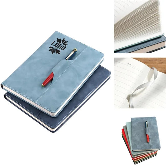 A5 Faux Leather Notebook With Pen Slot