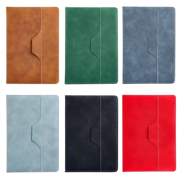 A5 Faux Leather Notebook With Pen Slot