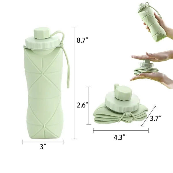 Foldable Silicone Water Bottle 20oz