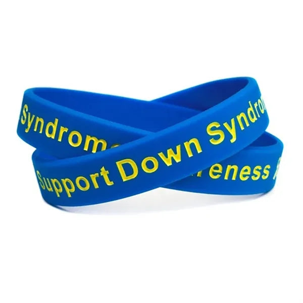 Filled Color Debossed Silicone Bracelet