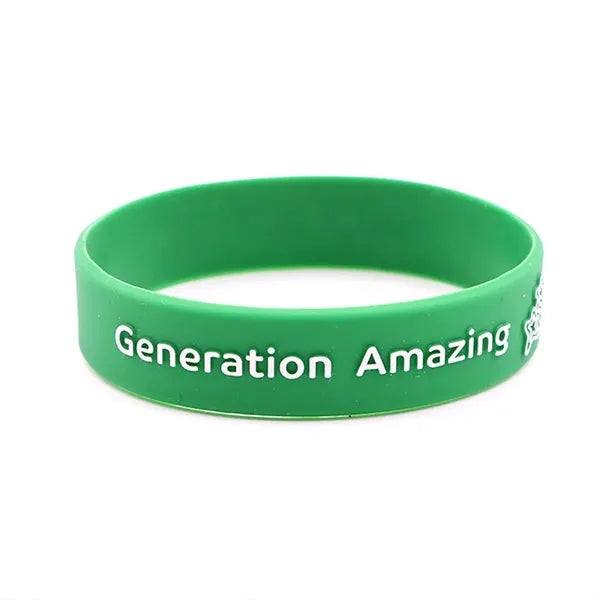 Filled Color Embossed Silicone Bracelet