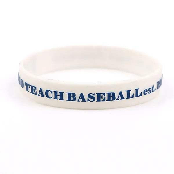 Filled Color Embossed Silicone Bracelet