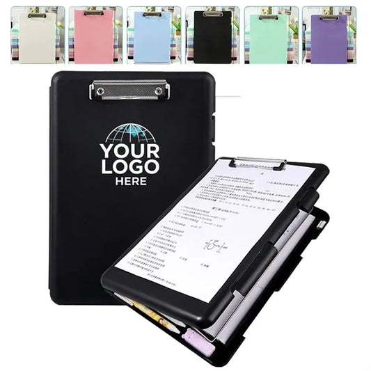 2-in-1 A4 Clipboard & File Storage Box with Pen Holder