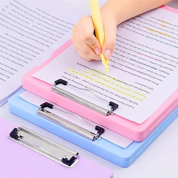 2-in-1 A4 Clipboard & File Storage Box with Pen Holder