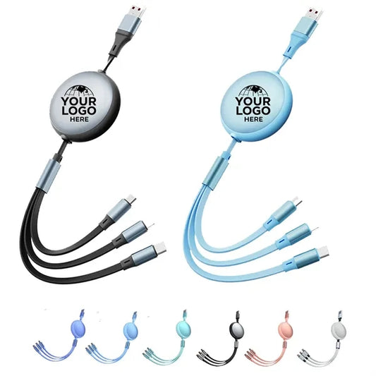 Multi 3-in-1 Retractable 100W Fast Charging Cable