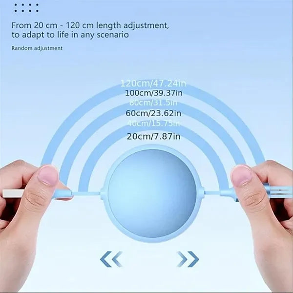 Multi 3-in-1 Retractable 100W Fast Charging Cable