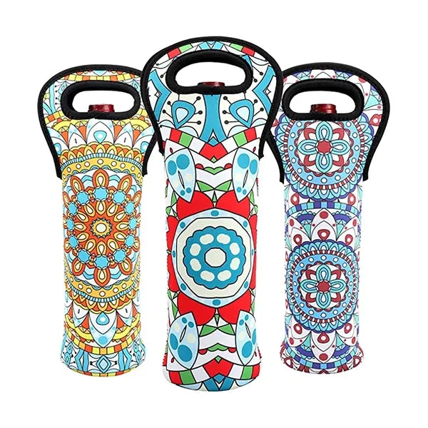 Dye Sublimation Wine Bottle Carrier Wieh Handle