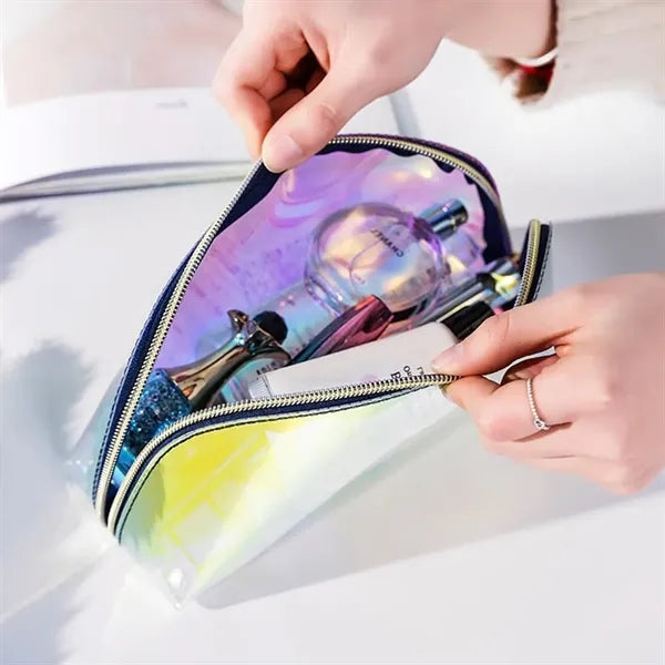 Travel Waterproof Holographic Makeup Bag with Zipper