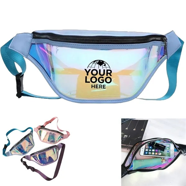 Fashionable Holographic Clear Neon Fanny Pack Waist Bag