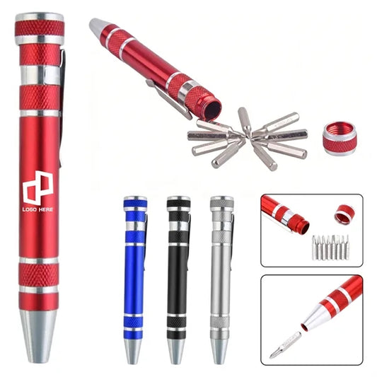 Multi-Tool Eight-In-One Screwdriver Pen