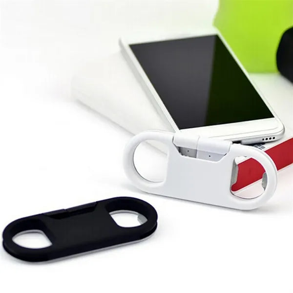 Bottle Opener Keyring with Integrated Charging Cable