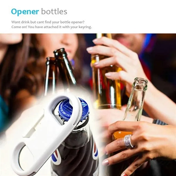 Bottle Opener Keyring with Integrated Charging Cable