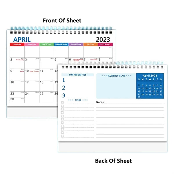 Monthly Desk Calendar 2023 New Year