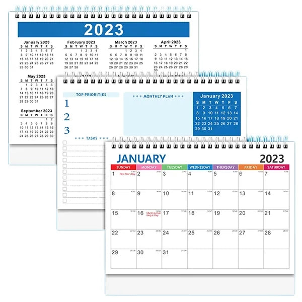 Monthly Desk Calendar 2023 New Year