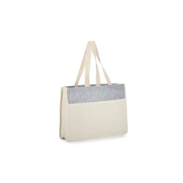 Organic Cotton And Felt Shopper Tote Bag