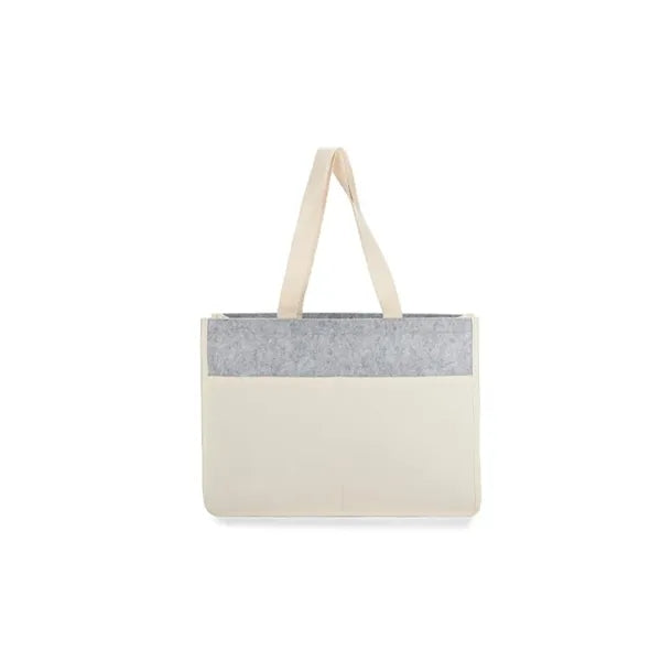 Organic Cotton And Felt Shopper Tote Bag