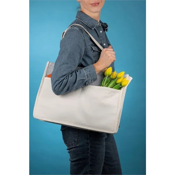 Organic Cotton And Felt Shopper Tote Bag