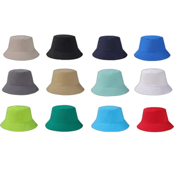 Stylish Summer Plain Colour Cotton Bucket Hat