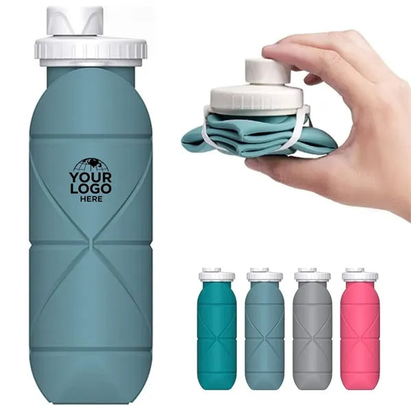20 Oz. Collapsible Leakproof Silicone Water Bottle