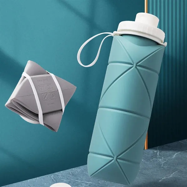 20 Oz. Collapsible Leakproof Silicone Water Bottle