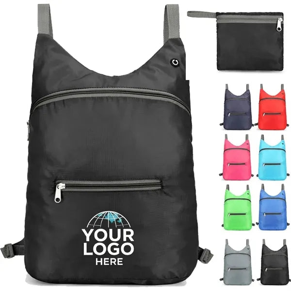Lightweight Waterproof Foldable Backpack with Earphone Port