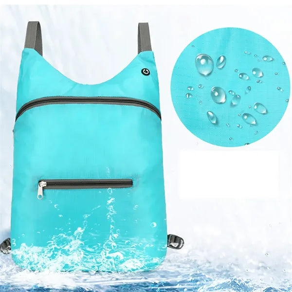 Lightweight Waterproof Foldable Backpack with Earphone Port
