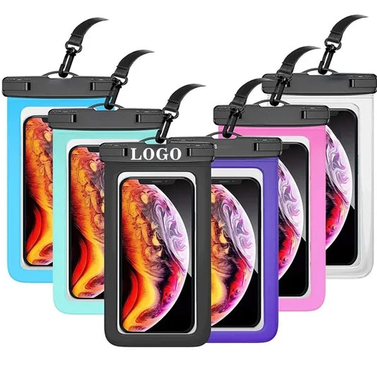 7" Waterproof Phone Case & Passport Dry Bag with Lanyard