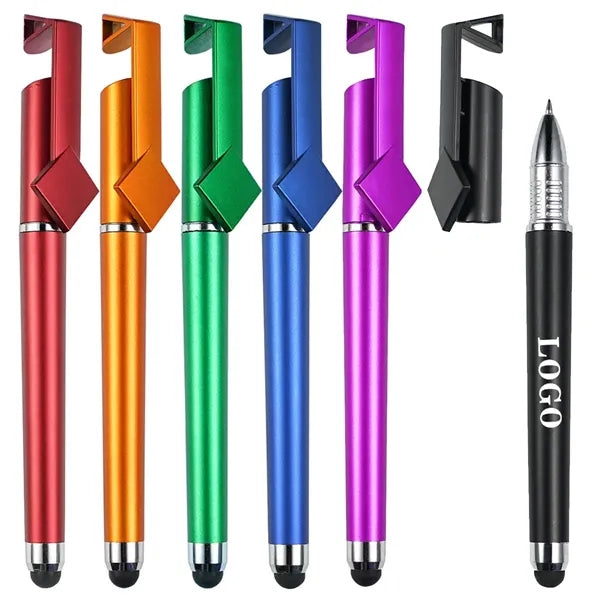 3 in 1 Touching Screen Ballpoint Pen with Phone Holder