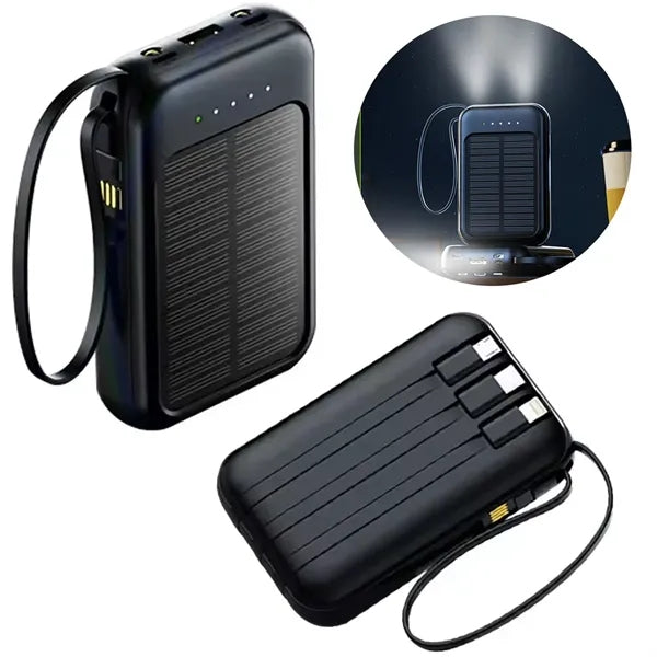 20,000mAh Portable Solar Charging Power Bank with LED Light