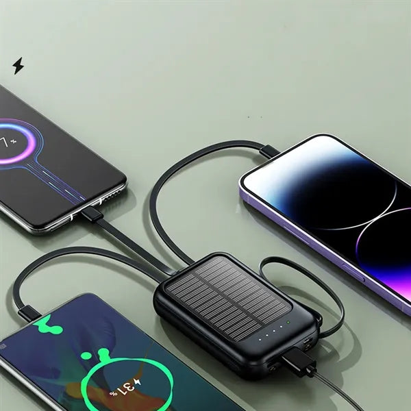 20,000mAh Portable Solar Charging Power Bank with LED Light