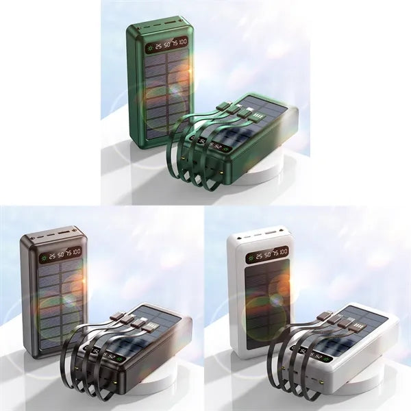20,000mAh Solar Charging Power Bank with Built-in LED Light