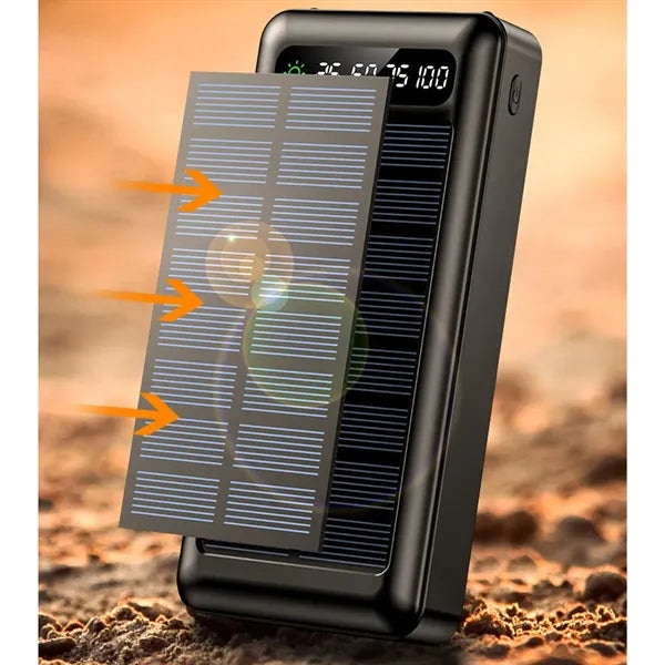 20,000mAh Solar Charging Power Bank with Built-in LED Light