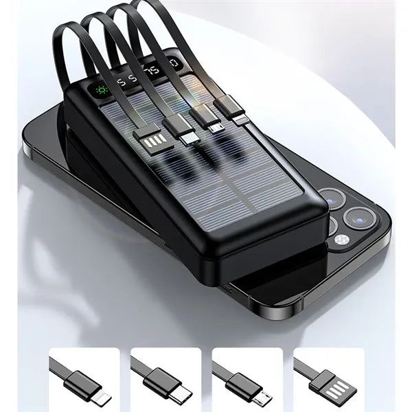 20,000mAh Solar Charging Power Bank with Built-in LED Light