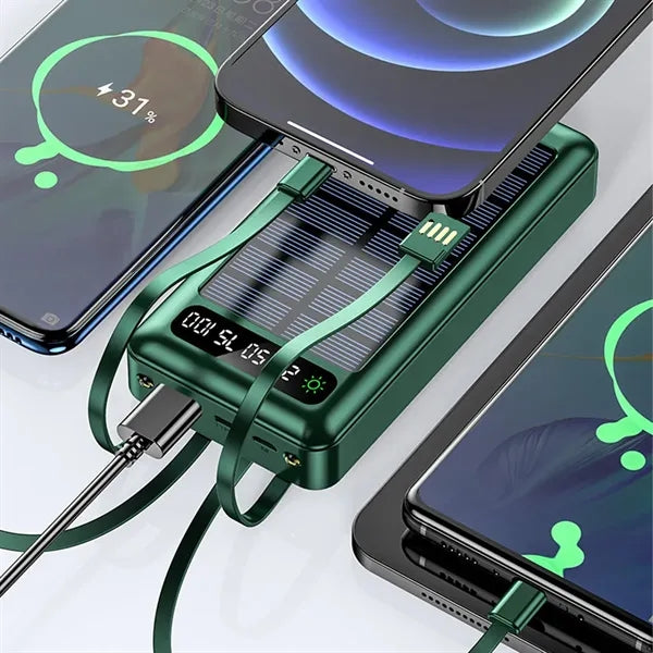 20,000mAh Solar Charging Power Bank with Built-in LED Light