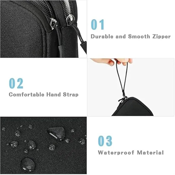 Electronics Travel Organizer Bag with Multiple Compartments