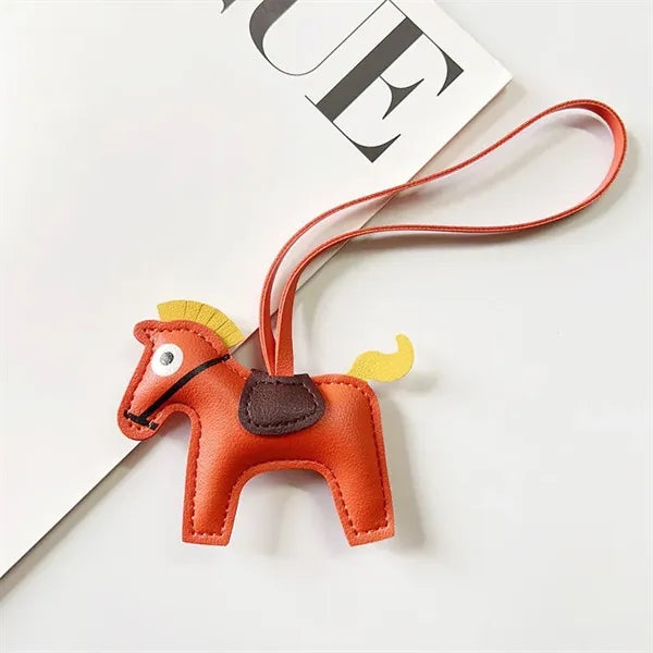 Faux Leather Horse Bag Charm