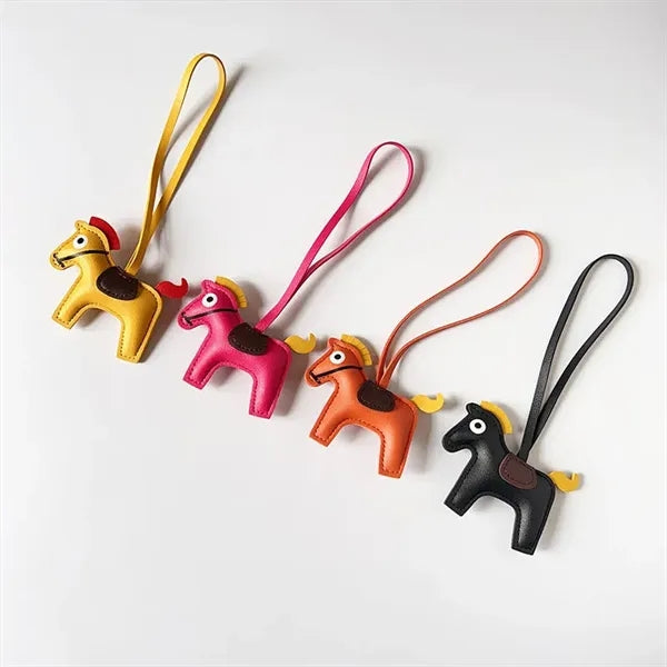 Faux Leather Horse Bag Charm