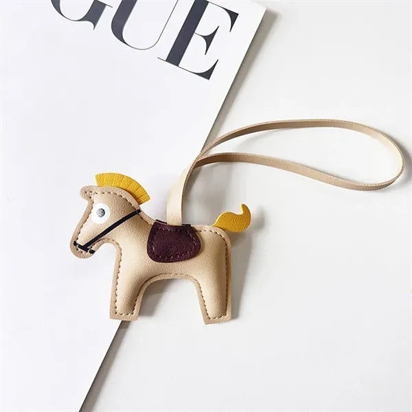 Faux Leather Horse Bag Charm