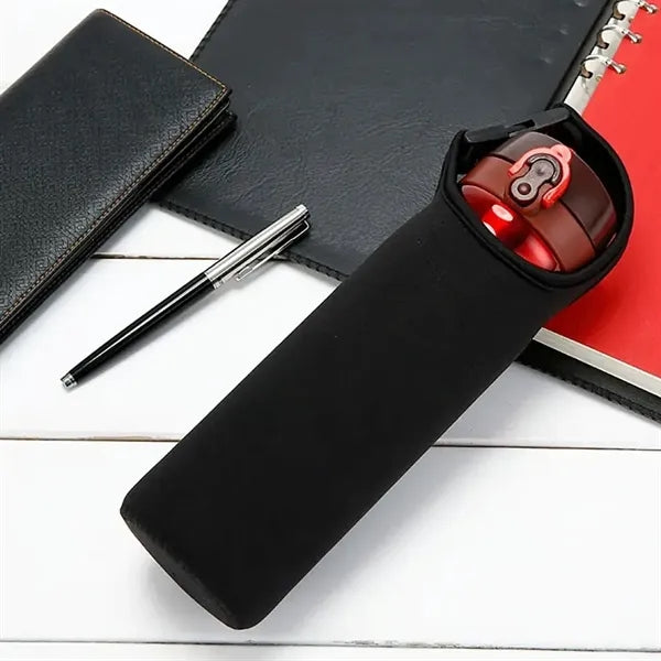 Water Bottle Carrier with Shoulder Strap Neoprene Sleeve
