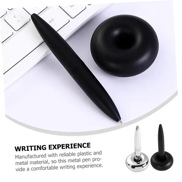 Floating Stand Black Silver Office Desktop Signature Pen