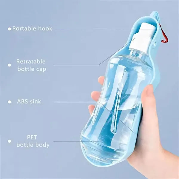 8.5oz and 17oz Portable Dog Water Bottle Set with Carabiner