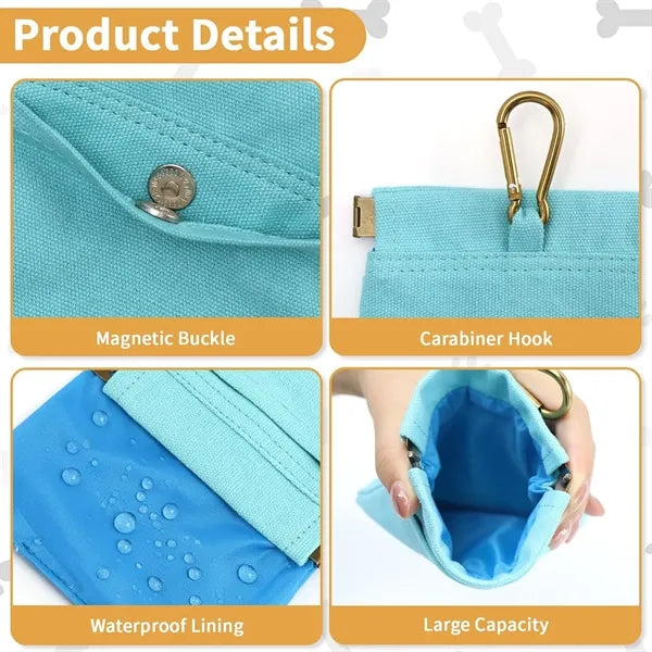 Auto Seal Dog Treat Training Pouch With Clip