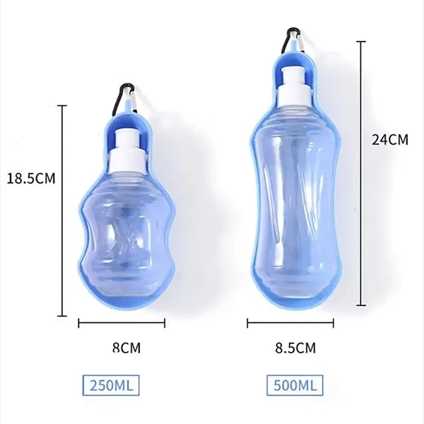 8.5oz and 17oz Portable Dog Water Bottle Set with Carabiner