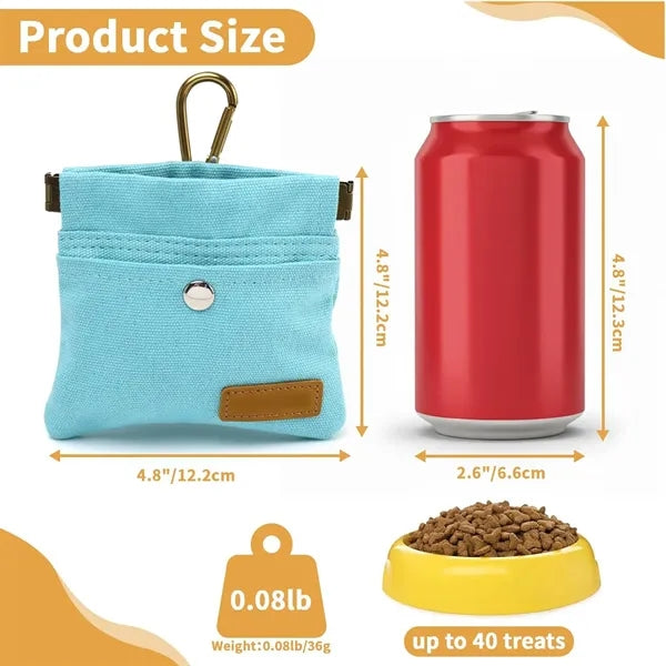 Auto Seal Dog Treat Training Pouch With Clip