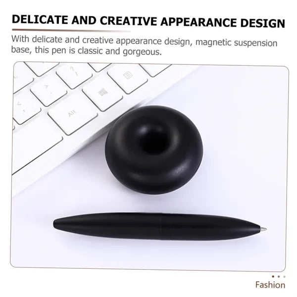 Floating Stand Black Silver Office Desktop Signature Pen