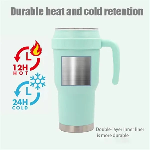 40oz Stainless Steel Vacuum Tumbler Water Bottle With Handle
