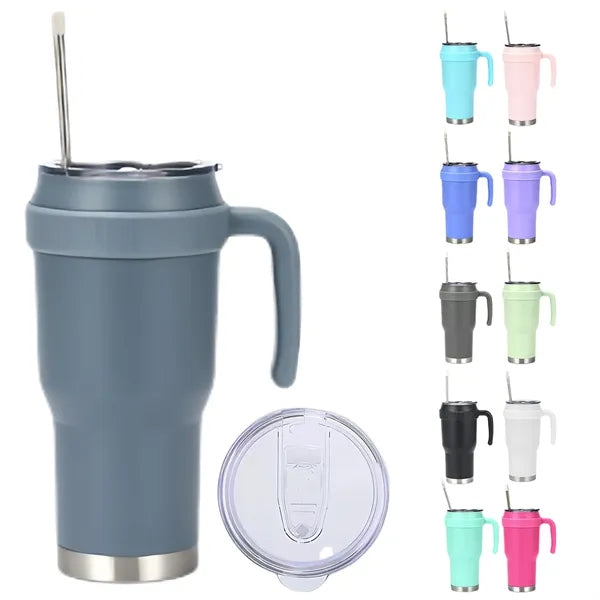 40oz Stainless Steel Vacuum Tumbler Water Bottle With Handle